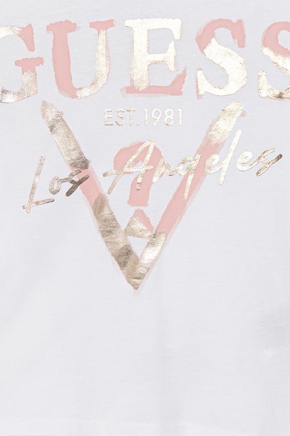 Dziewczynka Guess T-shirt dziecięcy bawełniany J6GI27.K8HM4.PPY2.M biały