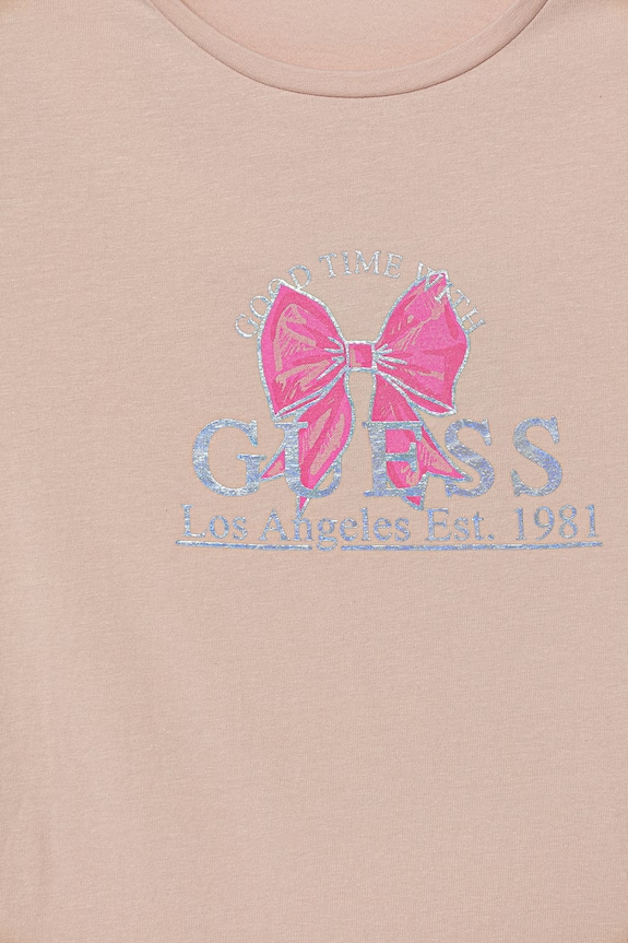 Fete Guess tricou basic pentru copii, din bumbac J6GI28.K6YW4.PPY2.M bej