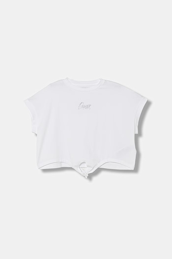 Guess tricou pentru copii, din bumbac cu elastan alb J6GI29.K6YW4.PPY2.M