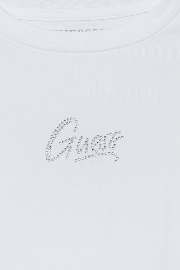 Fete Guess tricou pentru copii, din bumbac cu elastan J6GI29.K6YW4.PPY2.M alb
