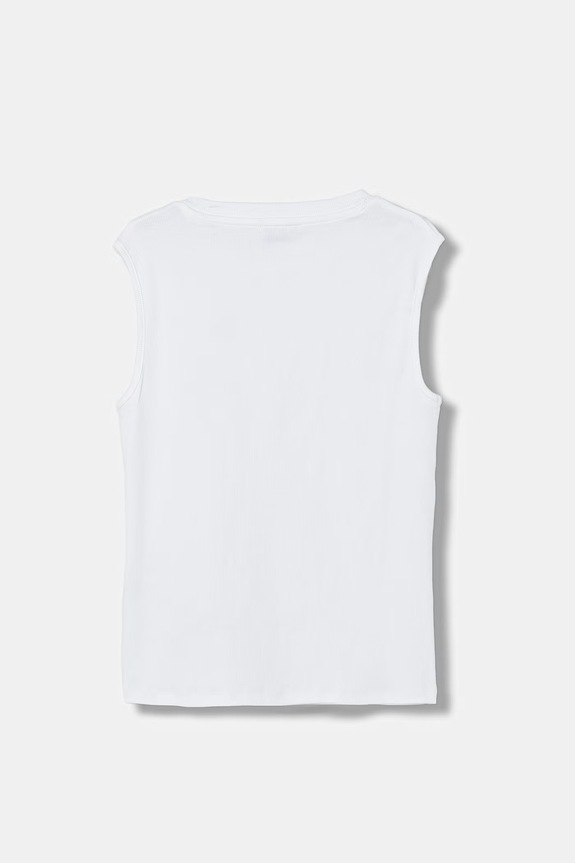 Guess top pentru copii, din bumbac cu elastan J6GI31.KBZP4.PPY2.M alb SS26