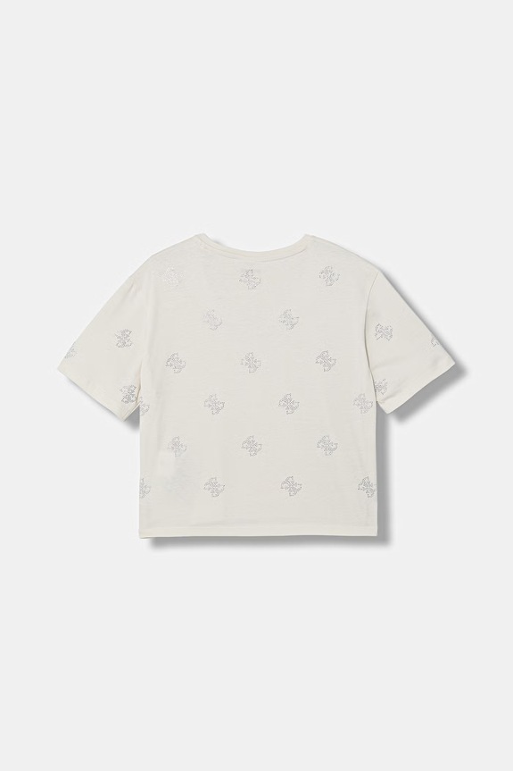 Dětské bavlněné tričko Guess J6GI35.I3Z14.PPY2.M béžová SS26