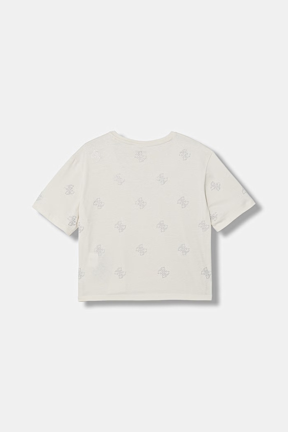Dětské bavlněné tričko Guess J6GI35.I3Z14.PPY2.M béžová SS26