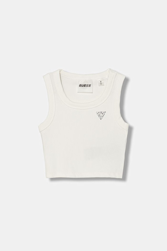 Guess crop top detský z viskózy biela J6GI36.K8RT2.PPY2.M