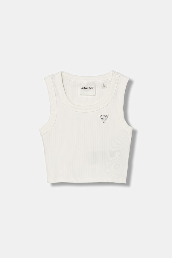 Guess crop top detský z viskózy biela J6GI36.K8RT2.PPY2.M