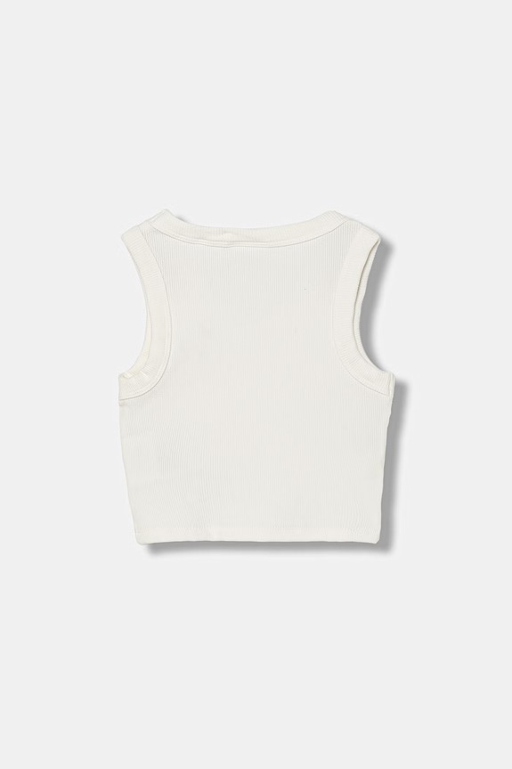Guess crop top detský z viskózy J6GI36.K8RT2.PPY2.M biela SS26