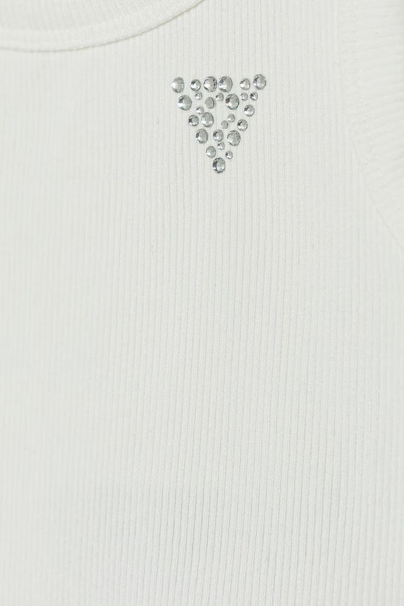 Dievča Guess crop top detský z viskózy J6GI36.K8RT2.PPY2.M biela