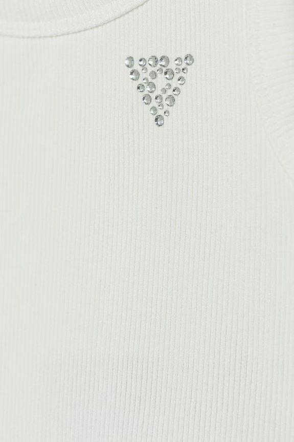 Dievča Guess crop top detský z viskózy J6GI36.K8RT2.PPY2.M biela