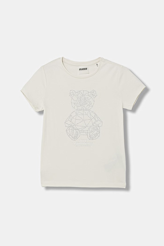 Guess t-shirt dziecięcy bawełniany z elastanem beżowy J6GI41.J1314.PPY2.M
