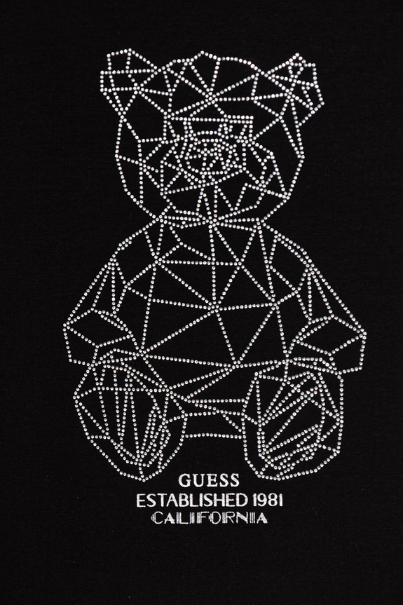 Dziewczynka Guess t-shirt dziecięcy bawełniany z elastanem J6GI41.J1314.PPY2.M czarny