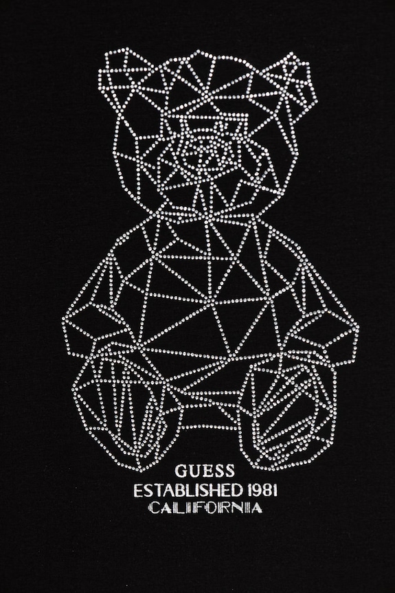 Dziewczynka Guess t-shirt dziecięcy bawełniany z elastanem J6GI41.J1314.PPY2.M czarny