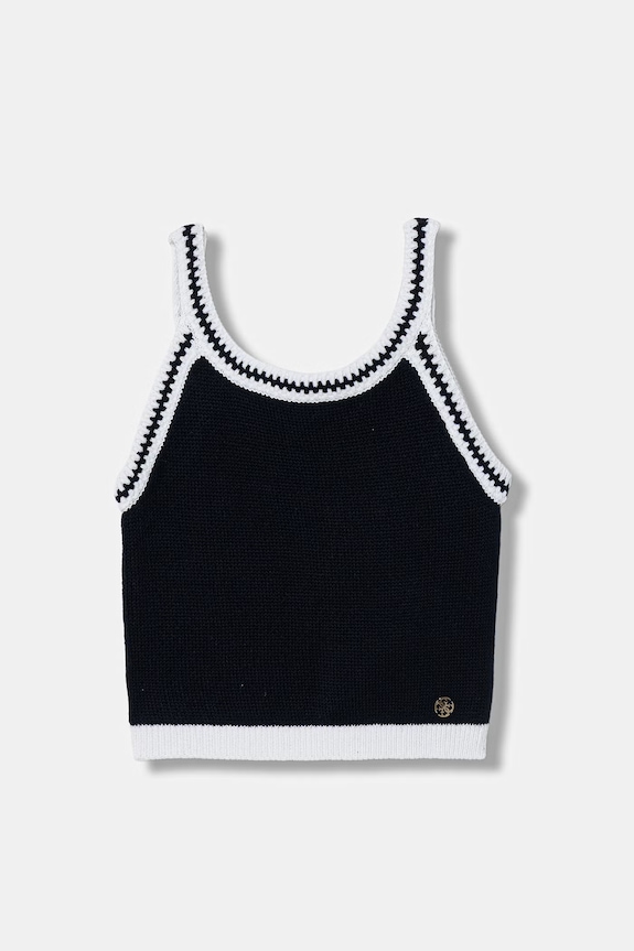 Dětský bavlněný top Guess kulatý námořnická modř J6GR01.Z5511.PPY2.M