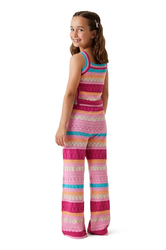 Guess bluzka na ramiączkach dziecięca bawełniana J6GR03.Z5480.PPY2.M różowy