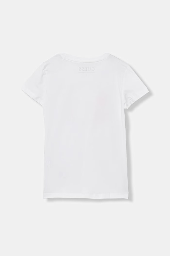 Guess t-shirt dziecięcy bawełniany z elastanem K6GI00.K6YW4.PPY2.M biały SS26