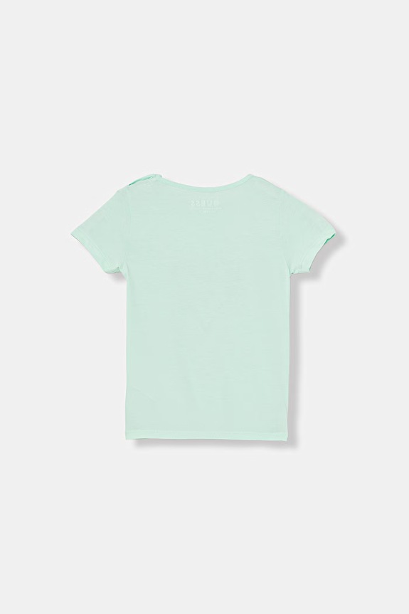 Guess tričko pre deti K6GI02.K6YW4.PPY2.M tyrkysová SS26