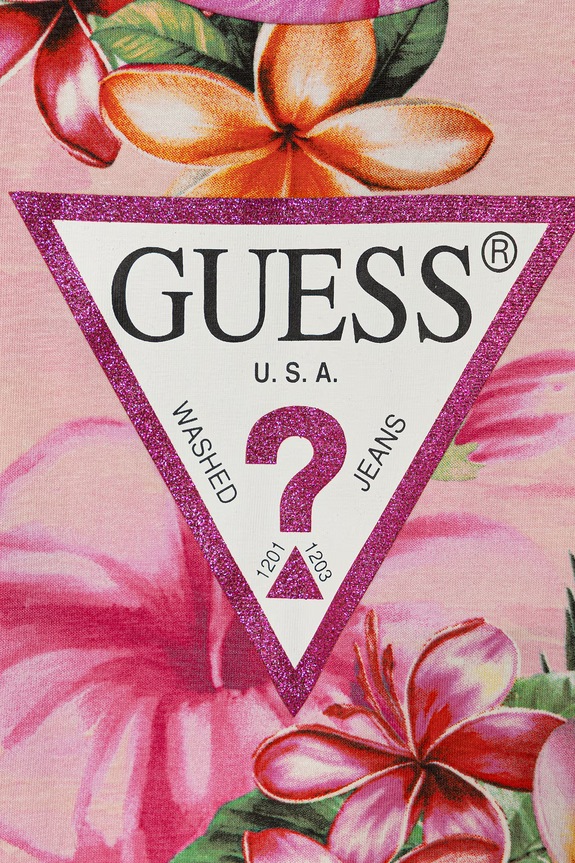 Κοριτσίστικα Παιδικό μπλουζάκι Guess K6GI13.K6YW4.PPY2.M ροζ