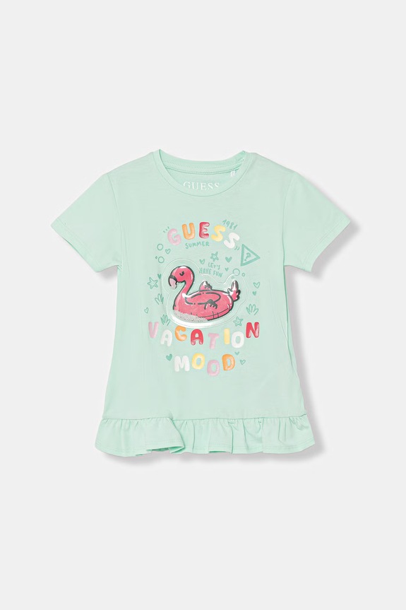 Guess tricou pentru copii, din bumbac cu elastan turcoaz K6GI16.K6YW4.PPY2.M