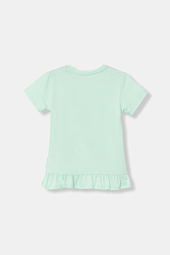 Guess tricou pentru copii, din bumbac cu elastan K6GI16.K6YW4.PPY2.M turcoaz SS26