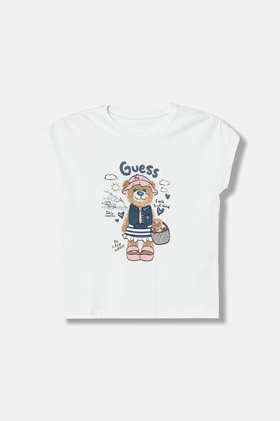 Παιδικό μπλουζάκι Guess στάμπα μπλε K6GI18.K6YW4.PPY2.M