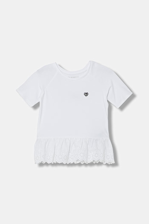 Guess T-shirt παιδικό βαμβακερό με ελαστάν λευκό K6GI21.K6YW4.PPY2.M