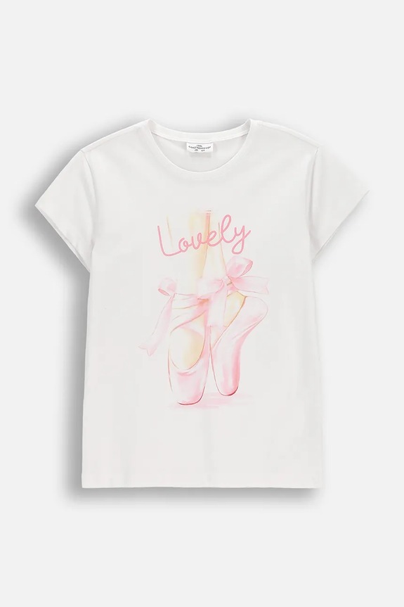 Coccodrillo t-shirt dziecięcy z elastanem biały WC6143206VGA