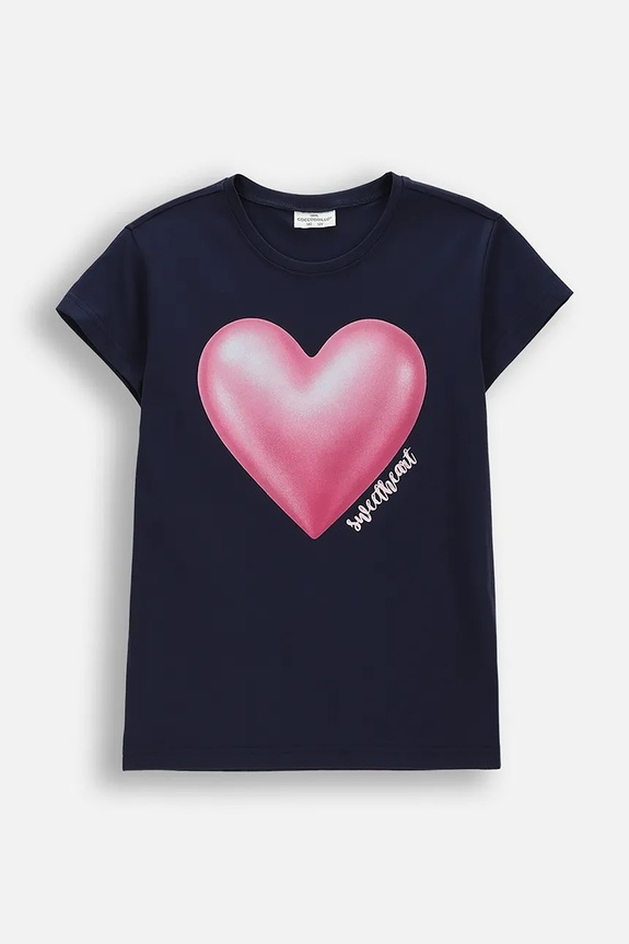 Coccodrillo t-shirt dziecięcy z elastanem granatowy WC6143210VGA