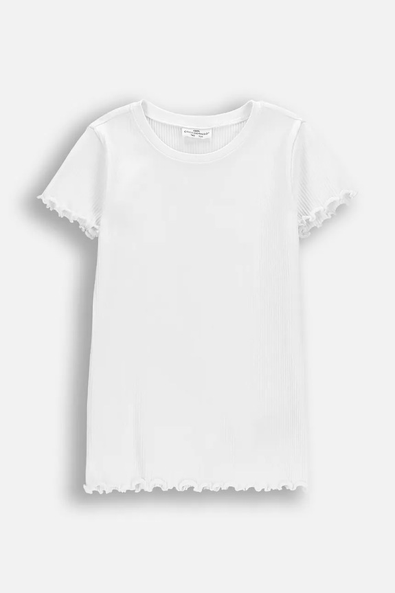 Coccodrillo t-shirt dziecięcy z elastanem biały WC6143226VGA