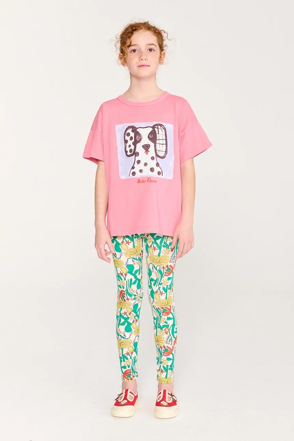 Bobo Choses tricou de bumbac pentru copii Van Dog T-shirt roz 126AC158