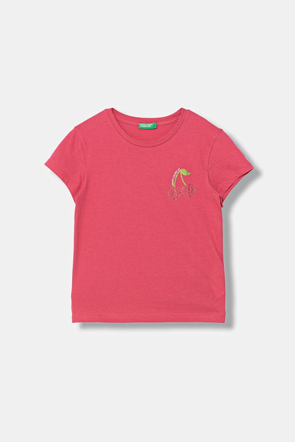 United Colors of Benetton тениска за деца от памук розов 3I1XC10S6.G.Stagionale
