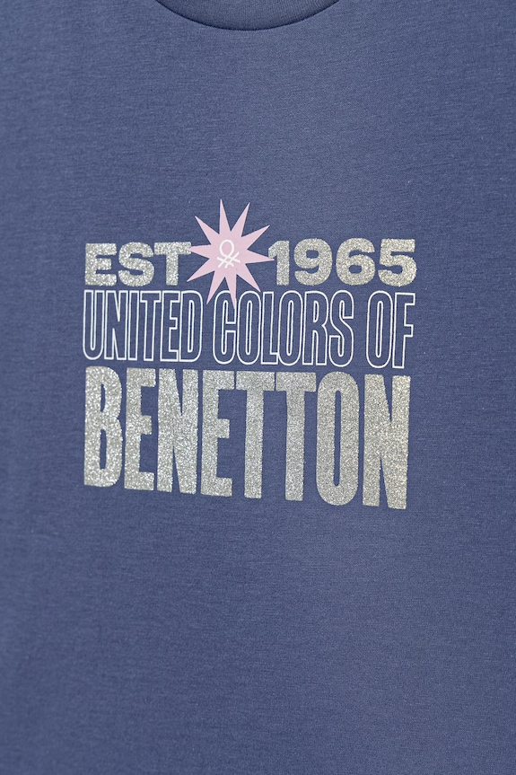 Fete United Colors of Benetton tricou pentru copii din bumbac 3I1XC10S6.G.Stagionale albastru