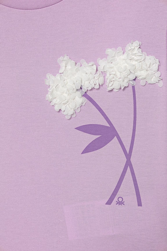 Дівчинка United Colors of Benetton футболка дитяча бавовняна 3I1XG10M7.P.Stagionale фіолетовий