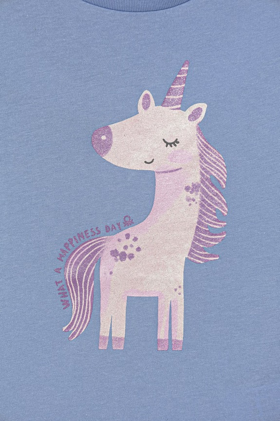 Дівчинка United Colors of Benetton футболка дитяча бавовняна 3I1XG10M8.P.Stagionale блакитний