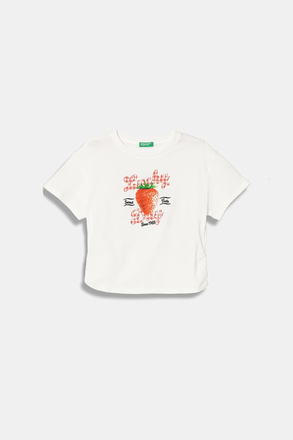 United Colors of Benetton T-shirt Παιδικό βαμβακερό λευκό 3I1XC10SW.G.Stagionale