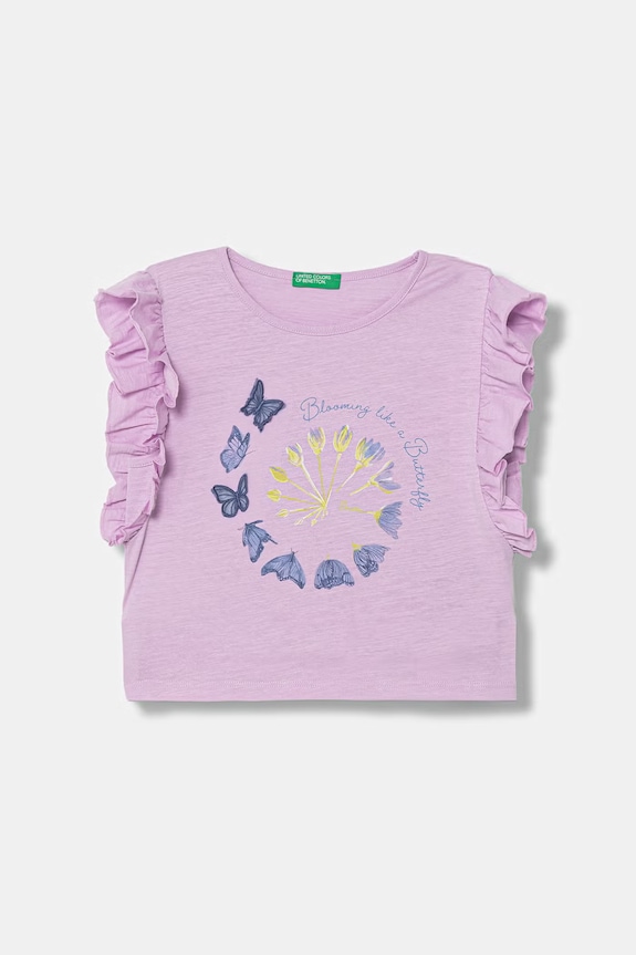 United Colors of Benetton tricou pentru copii, din bumbac violet 38V4G10MU.P.Stagionale