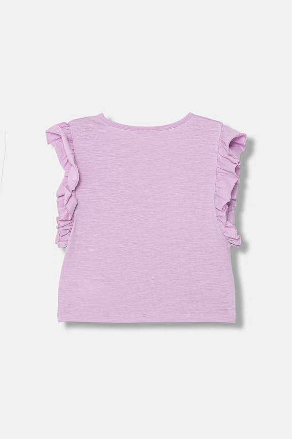 United Colors of Benetton tricou pentru copii, din bumbac 38V4G10MU.P.Stagionale violet SS26