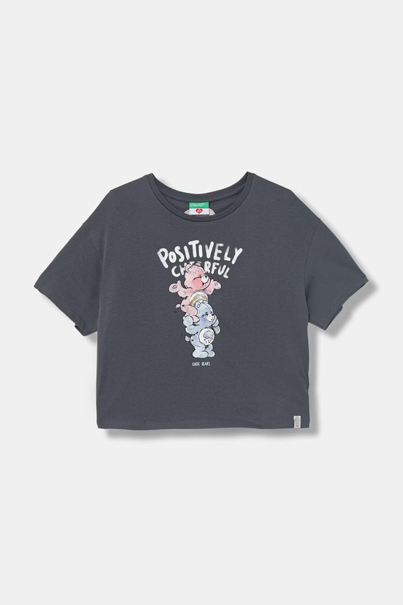United Colors of Benetton tricou pentru copii, din bumbac gri 3I1XC10SM.G.Stagionale