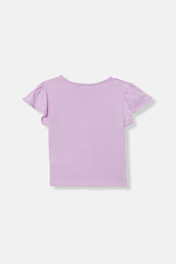 United Colors of Benetton tricou pentru copii, din bumbac 3I1XG10MC.P.Stagionale violet SS26