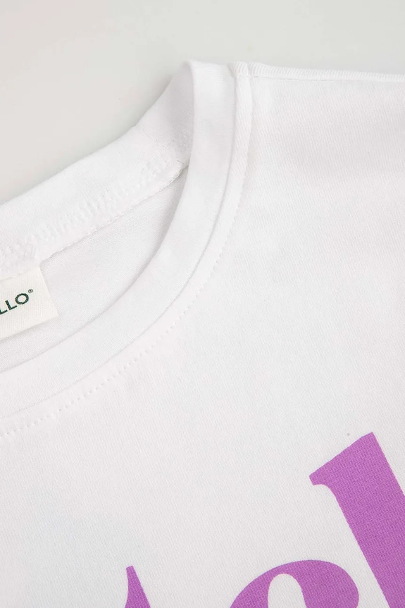 BIMBA Coccodrillo T-shirt per bambini in cotone WC6143204LGD bianco