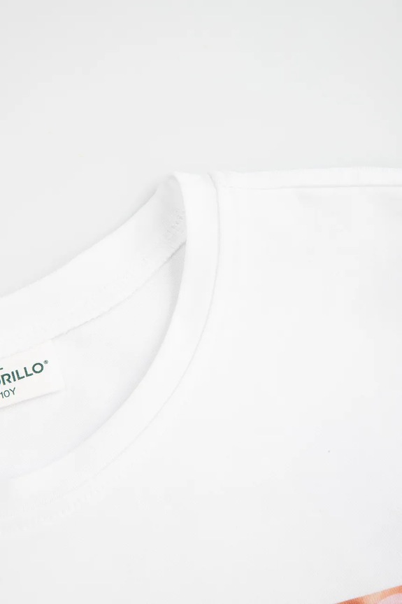 Djevojčice Coccodrillo majica za djecu od pamuka s elastanom WC6143210LGD bijela