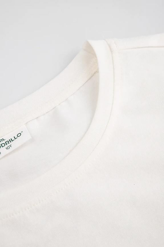 Κοριτσίστικα Coccodrillo t-shirt παιδικό βαμβακερό με ελαστάν WC6143217LGD μπεζ