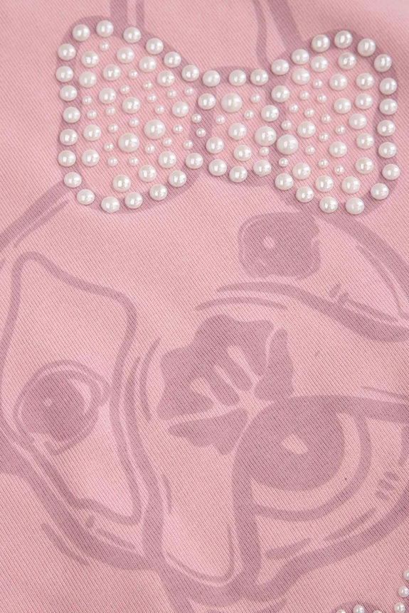 Coccodrillo t-shirt dziecięcy bawełniany z elastanem różowy WC6143202HGK