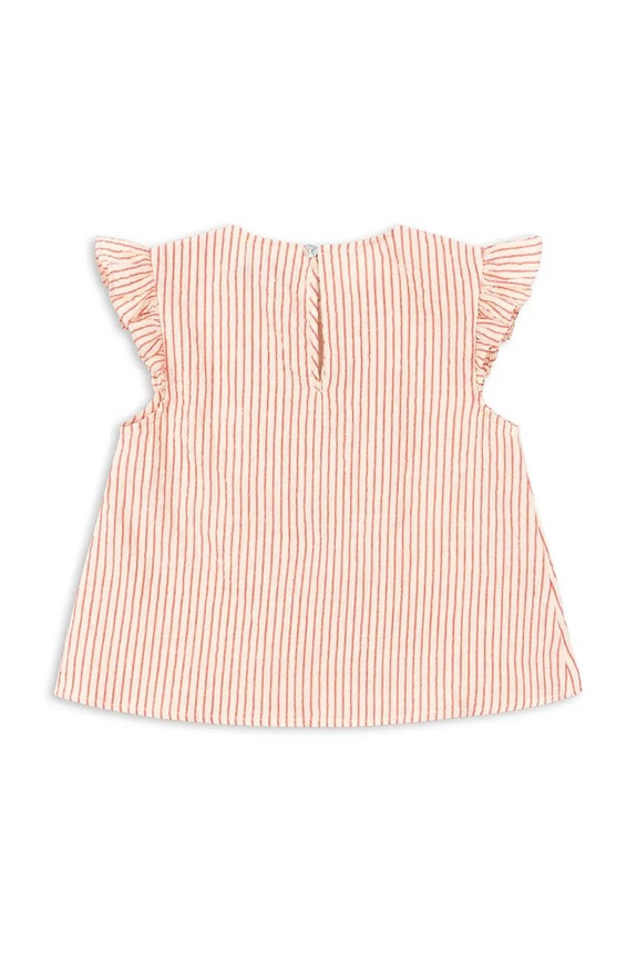 Konges Sløjd bluză cu volane pentru copii, din bumbac ELLIE FRILL TOP GOTS KS105347.PPY2 roz SS26