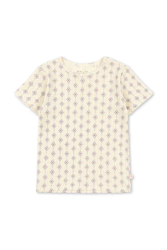 Konges Sløjd tričko detské bavlnené MINNIE TEE GOTS béžová KS105485.PPY2