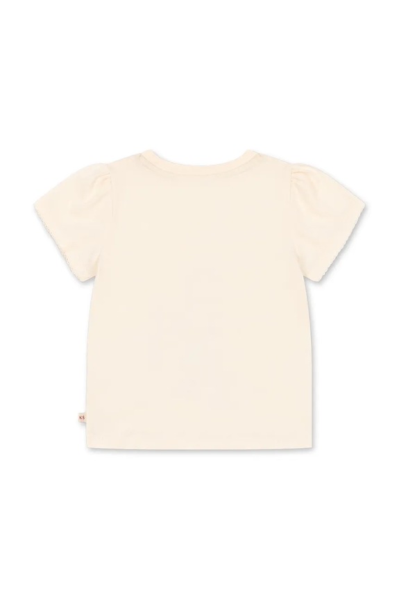 Konges Sløjd t-shirt παιδικό βαμβακερό FAMO PUFF TEE GOTS KS105368.PPY2 μπεζ SS26