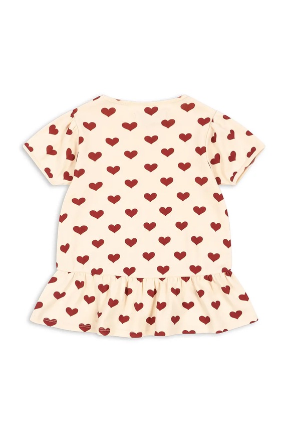 Konges Sløjd tričko detské s bavlnou BASIC FRILL TEE GOTS KS105657.PPY2 béžová SS26