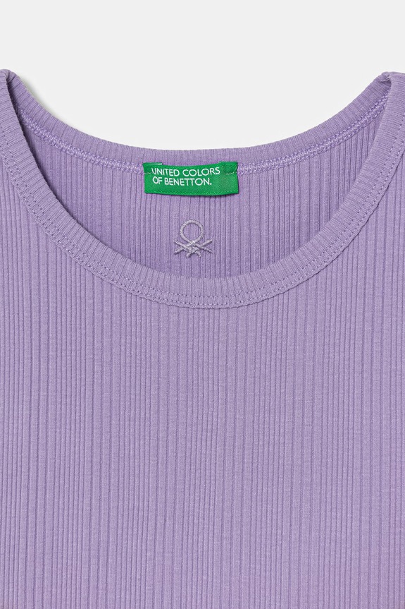 Dievča United Colors of Benetton top detský bavlnený s elastanom 3S2UCH025.G.seasonal fialová