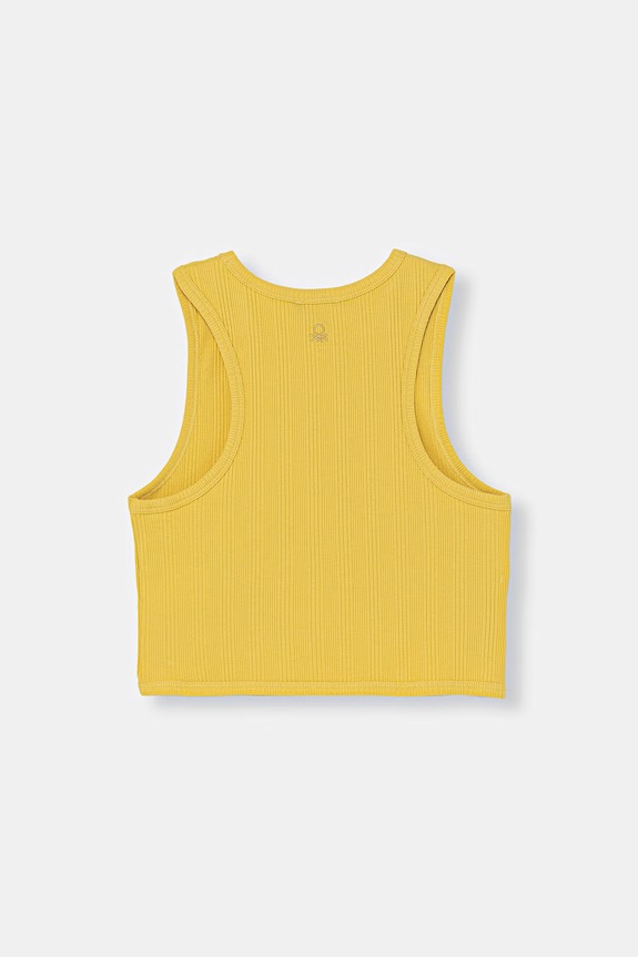 United Colors of Benetton παιδικά τοπ βαμβακερά με ελαστάν 3S2UCH025.G.seasonal πράσινο SS26