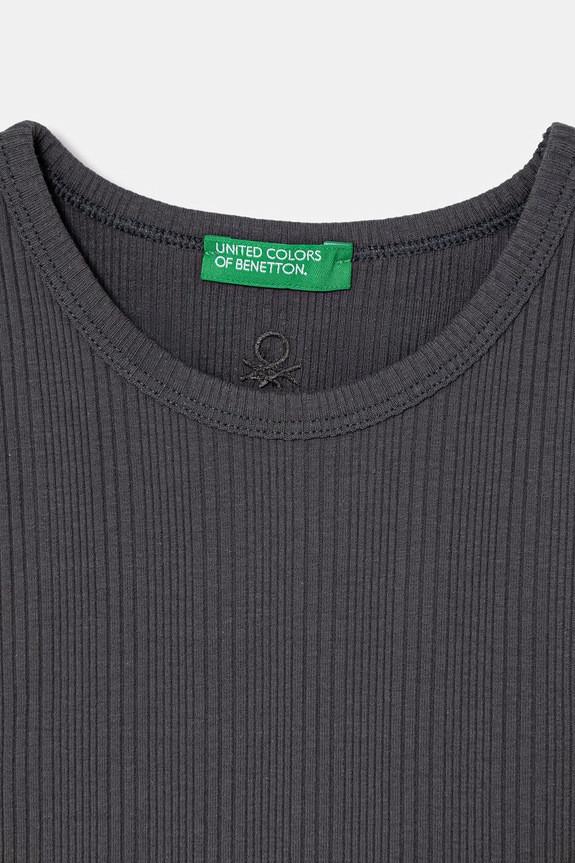 Dievča United Colors of Benetton top detský bavlnený s elastanom 3S2UCH025.G.seasonal sivá