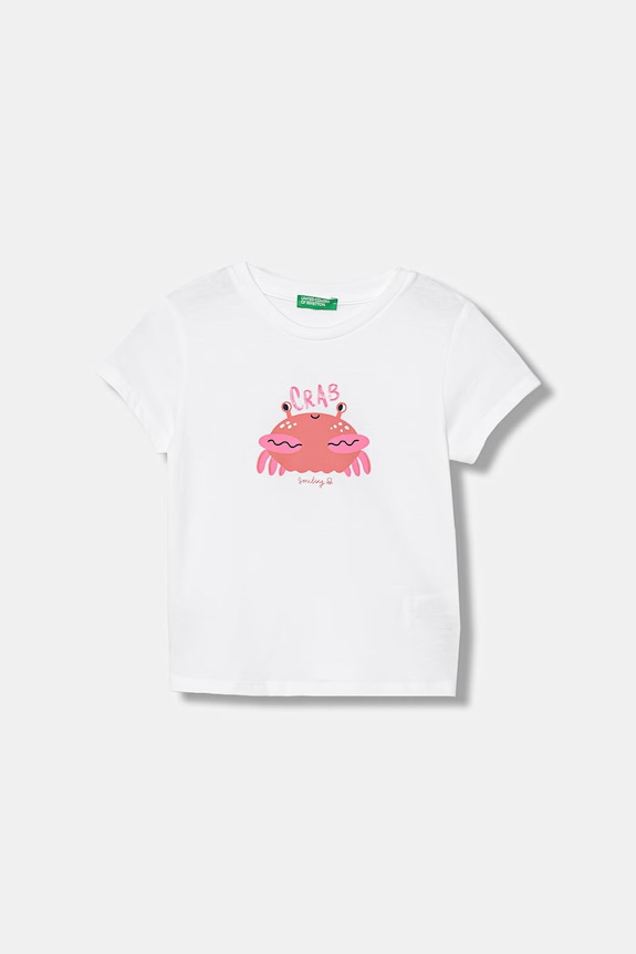United Colors of Benetton majica za djecu od pamuka bijela 3I1XG10N5.P.seasonal
