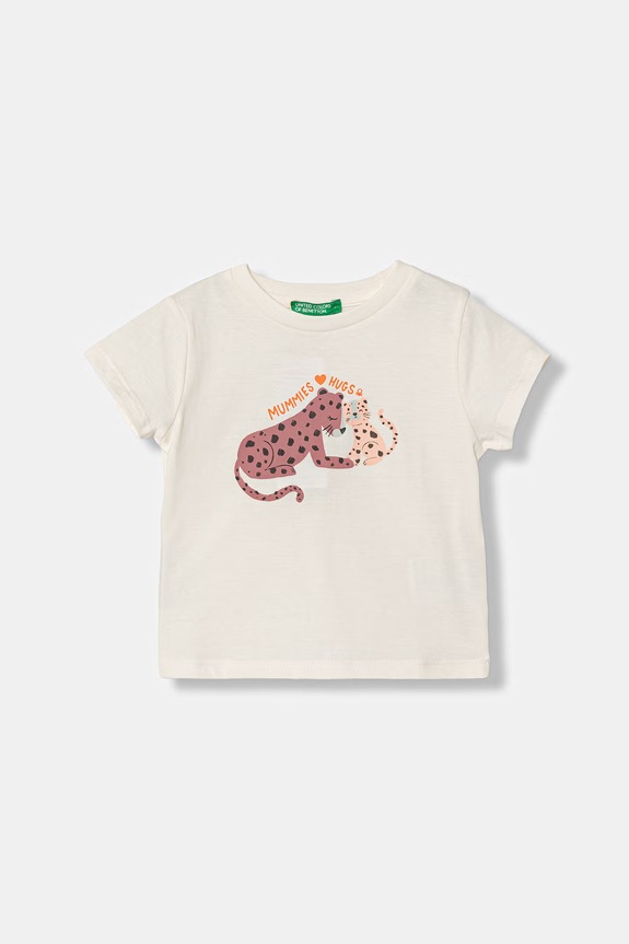 United Colors of Benetton majica za djecu od pamuka bež 3I1XG10N5.P.seasonal